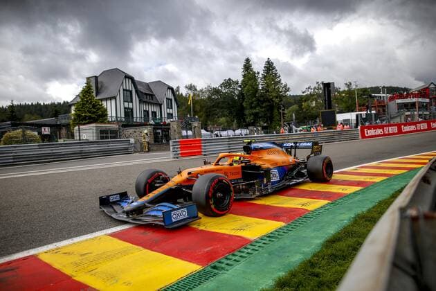 04 NORRIS Lando (gbr), McLaren MCL35M, action during the Formula 1 Belgium Grand Prix, 12th round of the 2021 FIA Formula One World Championship, WM, Weltmeisterschaft from August 27 to 29, 2021 on the Circuit de Spa-Francorchamps, in Stavelot, near LiÃ‹ge, Belgium - Photo DPPI FORMULE 1 : Grand prix de belgique - 27 08 2021 DPPI PANORAMIC  00121025_F12021GP12BEL_JK156048