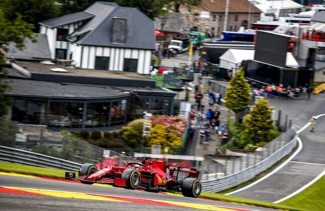 16 LECLERC Charles (mco), Scuderia Ferrari SF21, action during the Formula 1 Belgium Grand Prix, 12th round of the 2021 FIA Formula One World Championship, WM, Weltmeisterschaft from August 27 to 29, 2021 on the Circuit de Spa-Francorchamps, in Stavelot, near LiÃ‹ge, Belgium - Photo DPPI FORMULE 1 : Grand prix de belgique - 27 08 2021 DPPI PANORAMIC  00121025_F12021GP12BEL_JK156712