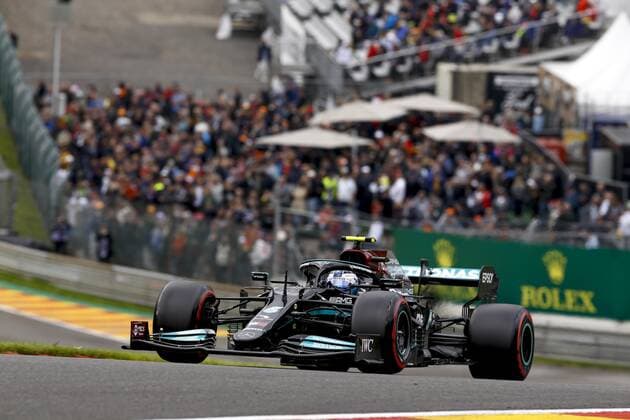 77 BOTTAS Valtteri (fin), Mercedes AMG F1 GP W12 E Performance, action during the Formula 1 Belgium Grand Prix, 12th round of the 2021 FIA Formula One World Championship, WM, Weltmeisterschaft from August 27 to 29, 2021 on the Circuit de Spa-Francorchamps, in Stavelot, near LiÃ‹ge, Belgium - Photo DPPI FORMULE 1 : Grand prix de belgique - 27 08 2021 DPPI PANORAMIC  00121025_F12021GP12BEL_JK156419