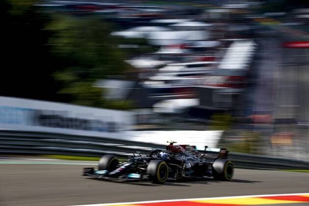 77 BOTTAS Valtteri (fin), Mercedes AMG F1 GP W12 E Performance, action during the Formula 1 Belgium Grand Prix, 12th round of the 2021 FIA Formula One World Championship, WM, Weltmeisterschaft from August 27 to 29, 2021 on the Circuit de Spa-Francorchamps, in Stavelot, near LiÃ‹ge, Belgium - Photo DPPI FORMULE 1 : Grand prix de belgique - 27 08 2021 DPPI PANORAMIC  00121025_F12021GP12BEL_JK156901