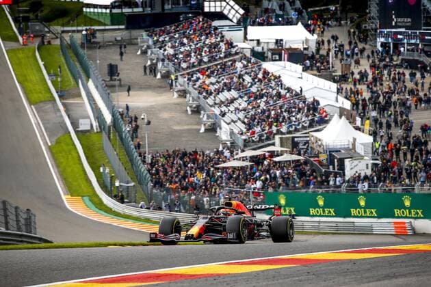 33 VERSTAPPEN Max (nld), Red Bull Racing Honda RB16B, action during the Formula 1 Belgium Grand Prix, 12th round of the 2021 FIA Formula One World Championship, WM, Weltmeisterschaft from August 27 to 29, 2021 on the Circuit de Spa-Francorchamps, in Stavelot, near LiÃ‹ge, Belgium - Photo DPPI FORMULE 1 : Grand prix de belgique - 27 08 2021 DPPI PANORAMIC  00121025_F12021GP12BEL_JK157009