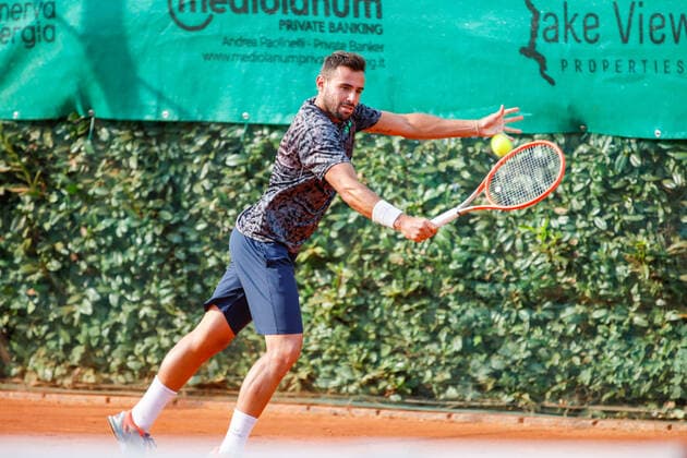 Luca Tomasetto and Tommaso Roggero from Italy during Lesa Cup 2021 - ITF, Tennis Internationals in Lesa (NO), Italy, August 27 2021  Copyright: xRobertaxCorradinx xIPAx xx 0