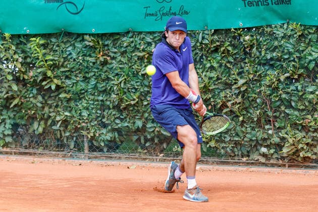 August 27, 2021, Lesa (NO, Italy: Lesa (NO), Italy, Sporting Tennis Lesa, August 27, 2021, Harold Mayot from France during Lesa Cup 2021 - ITF - Tennis Internationals Tennis Internationals - Lesa Cup 2021 - ITF, lesa (no), Italy - ZUMAl164 20210827_zsa_l164_017 Copyright: xRobertaxCorradinx