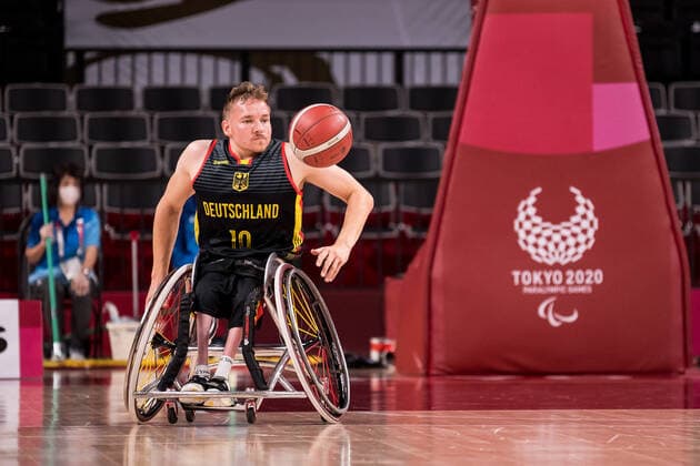 Tokyo 2020 Paralympic Games Wheelchair Basketball , 28 08 2021 TOKYO, JAPAN 28 August Wheelchair Basketball, Australia vs Germany Men, on Day 4 of the Tokyo 2020 Paralympic Games at Ariake Arena on 28 08 2021 in Tokyo Japan Jan Haller 10, Germany Copyright: xBEAUTIFULxSPORTS Wunderlx