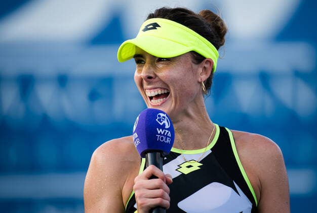 August 27, 2021, CHICAGO, UNITED STATES: Alize Cornet of France in action during the semi-final of the 2021 WTA, Tennis Damen Chicago Womens Open WTA 250 tennis tournament against Varvara Gracheva of Russia CHICAGO UNITED STATES - ZUMAa181 20210827_zaa_a181_079 Copyright: xRobxPrangex