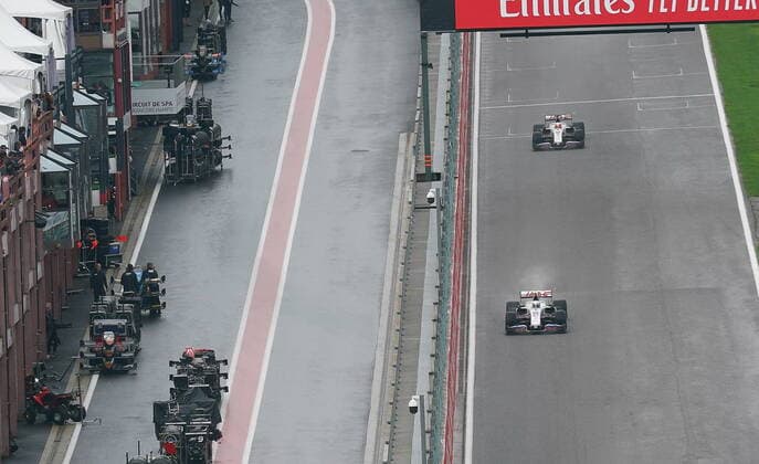 FORMULA 1 ROLEX BELGIAN GRAND PRIX 2021 28 08 2021, Circuit de Spa Francorchamps, Spa Franchorchamps, FORMULA 1 ROLEX BELGIAN GRAND PRIX 2021 , in picture Mick Schumacher DEU 47 , Haas F1 Team, Nikita Mazepin RUS 9 , Haas F1 Team nordphotoxGmbHx xBratic nph00250