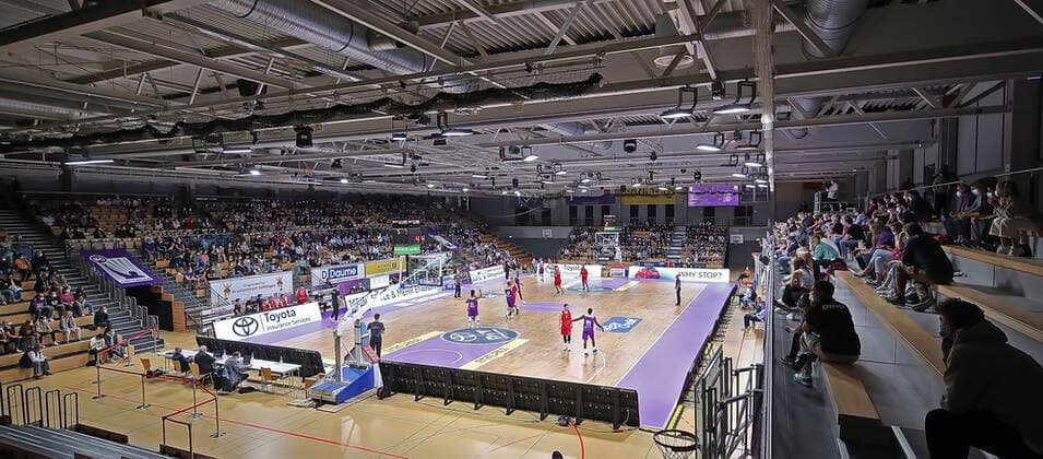 GSD zje123 Easy Credit Basketball BBL BG Göttingen Paderborn Göttingens venue S Arena the first time with nearly 1000 spectators Corona Konform