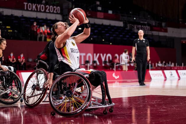 Tokyo 2020 Paralympic Games Wheelchair Basketball , 28 08 2021 TOKYO, JAPAN 28 August Wheelchair Basketball, Germany vs Canada Women, on Day 4 of the Tokyo 2020 Paralympic Games at Ariake Arena on 28 08 2021 in Tokyo Japan Anne Patzwald 7, Germany Copyright: xBEAUTIFULxSPORTS Wunderlx