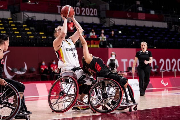 Tokyo 2020 Paralympic Games Wheelchair Basketball , 28 08 2021 TOKYO, JAPAN 28 August Wheelchair Basketball, Germany vs Canada Women, on Day 4 of the Tokyo 2020 Paralympic Games at Ariake Arena on 28 08 2021 in Tokyo Japan Barbara Gross 15, Germany Copyright: xBEAUTIFULxSPORTS Wunderlx