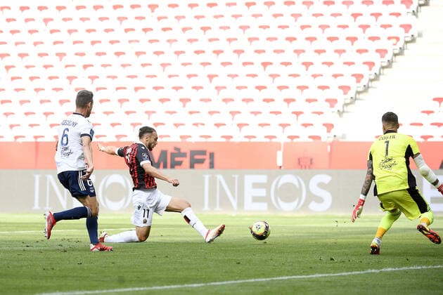 11 AMINE GOUIRI (OGCN) - BUT FOOTBALL : Nice vs Bordeaux - Ligue 1 Uber Eats - 28 08 2021 FEP Panoramic 