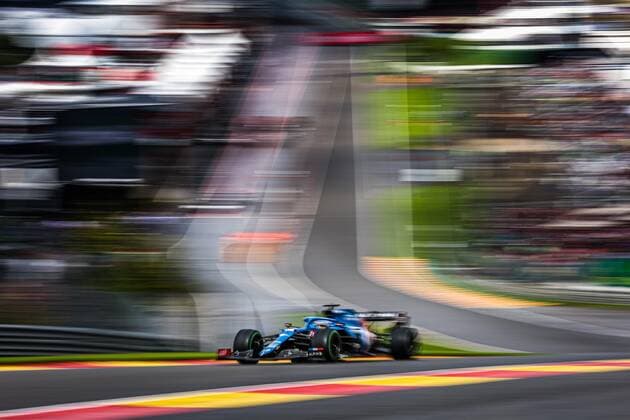 14 ALONSO Fernando (spa), Alpine F1 A521, action during the Formula 1 Belgium Grand Prix, 12th round of the 2021 FIA Formula One World Championship, WM, Weltmeisterschaft from August 27 to 29, 2021 on the Circuit de Spa-Francorchamps, in Stavelot, near LiÃ‹ge, Belgium - FORMULE 1 : Grand prix de belgique - 28 08 2021 DPPI PANORAMIC  00121025_AV6_3790