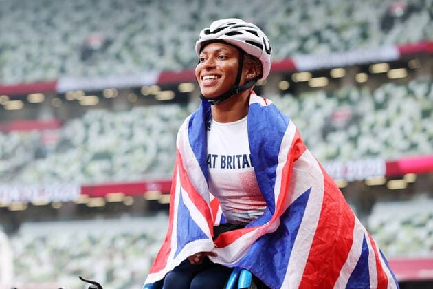 Großbritannien, Black History Month im Oktober - Sport Kare Adenegan (GBR), AUGUST 29, 2021 - Athletics : Women s 100m T34 Final during the Tokyo 2020 Paralympic Games at the National Stadium in Tokyo, Japan. Noxthirdxpartyxsales  (168077049)