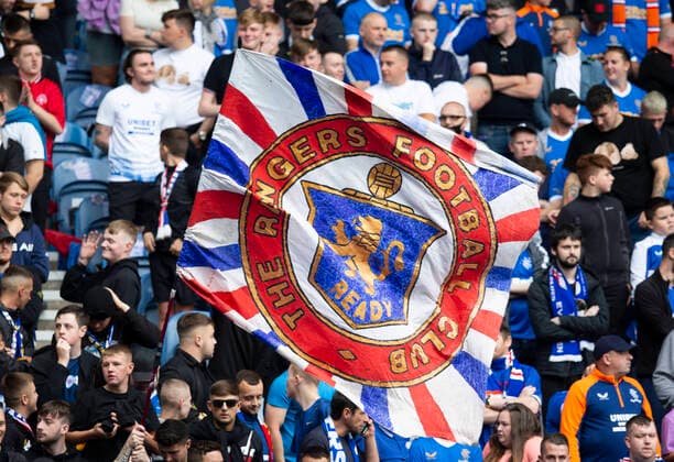 Football - 2021 2022 Scottish Premier League - Glasgow Rangers vs Celtic - Ibrox Stadium - Sunday 29th August 2021 Rangers fans are seen before the match 