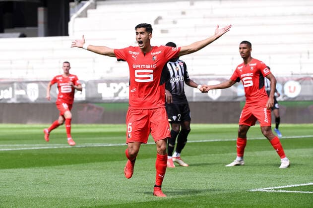 06 NAYEF AGUERD (SRFC) - COLERE FOOTBALL : Angers vs Rennes - Ligue 1 Uber Eats - 29 08 2021 AnthonyBIBARD FEP Panoramic 