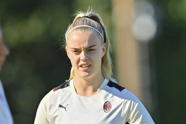 Milan, Italy, 29.08.21 Gudny Arnadottir ( 4 AC Milan) during the women Serie A match between AC Milan and Hellas Verona at Vismara Sports Center in Milan, Italy Women Serie A - AC Milan v Hellas Verona 