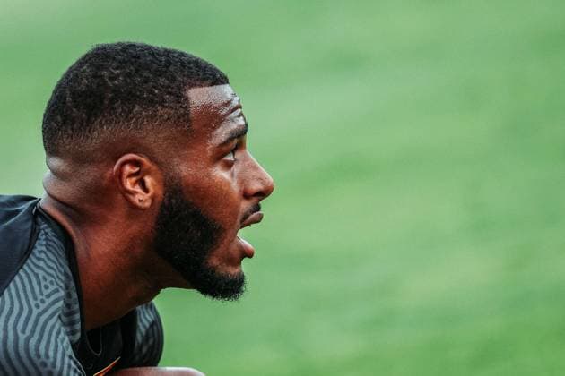 SOCCER - BL, Admira vs Sturm MARIA ENZERSDORF,AUSTRIA,29.AUG.21 - SOCCER - ADMIRAL Bundesliga, FC Admira Wacker Moedling vs SK Sturm Graz. Image shows Suliman-Marlon Mustapha (Admira).  GEPAxpictures xMichaelxMeindl