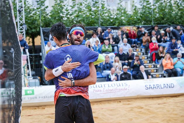 BURMAKIN, Nikita RUS and GIOVANNINI, Tommaso ITA , ITF Beach Tennis World Tour Sand Series Saarlouis 2021, Saarlouis, Kleiner Markt, 29 08 2021,