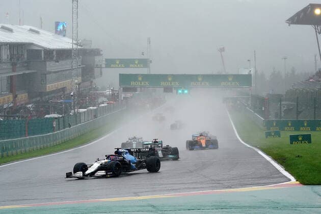 FORMULA 1 ROLEX BELGIAN GRAND PRIX 2021 29 08 2021, Circuit de Spa Francorchamps, Spa Franchorchamps, FORMULA 1 ROLEX BELGIAN GRAND PRIX 2021 , in picture 2 place for George Russel GBR 63 , Williams Racing, 3 place for Lewis Hamilton GBR 44 , Mercedes AMG Petronas Formula One Team nordphotoxGmbHx xBratic nph00250