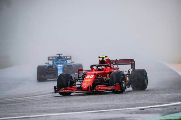 55 Carlos Sainz ESP, Scuderia Ferrari Mission Winnow , F1 Grand Prix of Belgium at Circuit de Spa Francorchamps on August 29, 2021 in Spa Francorchamps, Belgium Photo by HOCH ZWEI Spa Francorchamps Belgium