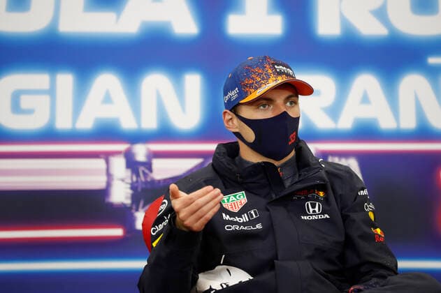 F1 Grand Prix of Belgium 33 Max Verstappen (NED, Red Bull Racing), F1 Grand Prix of Belgium at Circuit de Spa-Francorchamps on August 29, 2021 in Spa-Francorchamps, Belgium. (Photo by Antonin Vincent DPPI FIA Pool via HOCH ZWEI) Spa-Francorchamps Belgium Poolfoto HOCH ZWEI Pool Antonin Vincent ,EDITORIAL USE ONLY