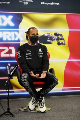 F1 Grand Prix of Belgium 44 Lewis Hamilton (GBR, Mercedes-AMG Petronas F1 Team), F1 Grand Prix of Belgium at Circuit de Spa-Francorchamps on August 29, 2021 in Spa-Francorchamps, Belgium. (Photo by Antonin Vincent DPPI FIA Pool via HOCH ZWEI) Spa-Francorchamps Belgium Poolfoto HOCH ZWEI Pool Antonin Vincent ,EDITORIAL USE ONLY