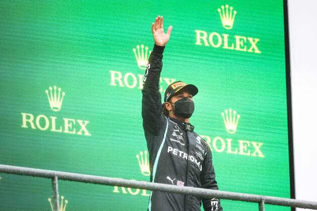 podium HAMILTON Lewis (gbr), Mercedes AMG F1 GP W12 E Performance, portrait during the Formula 1 Belgium Grand Prix, 12th round of the 2021 FIA Formula One World Championship, WM, Weltmeisterschaft from August 27 to 29, 2021 on the Circuit de Spa-Francorchamps, in Stavelot, near Liege, Belgium - FORMULE 1 : Grand prix de belgique - 29 08 2021 DPPI PANORAMIC  00121026_AV6_4622