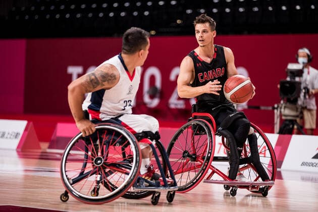 Tokyo 2020 Paralympic Games Wheelchair Basketball , 30 08 2021 TOKYO, JAPAN 30 August Wheelchair Basketball, Colombia Canada Men, on Day 6 of the Tokyo 2020 Paralympic Games at Ariake Arena on 30 08 2021 in Tokyo Japan Jhoan Sebastian Vargas Ortega 23, Colombia , Nikola Goncin 4, Canada Copyright: xBEAUTIFULxSPORTS Wunderlx