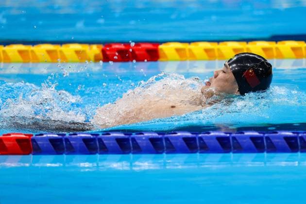 2020 Tokyo Paralympic Games Monday - Swimming, Tokyo Aquatic Centre, Tokyo, Japan 30 8 2021 Men s 50m Backstroke S5 Final China™s Tao Zheng on his way to winning a gold medal Tao Zheng on his way to winning a gold medal 30 8 2021  Copyright: x INPHO TommyxDicksonx B48I3740