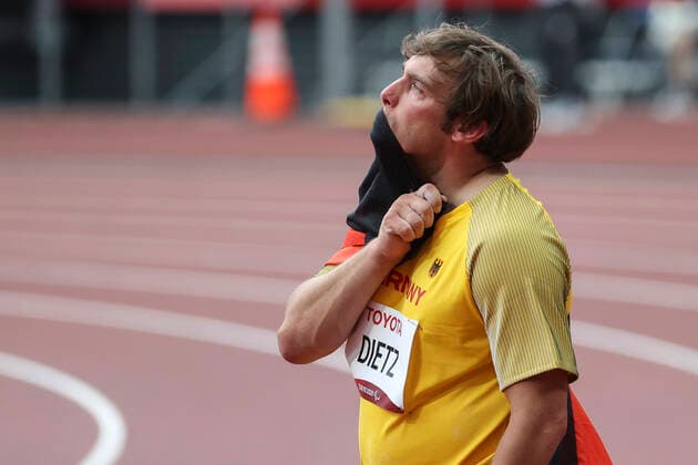 Tokyo 2020 Paralympic Games Athletics , 31 08 21 TOKYO, JAPAN 31 August Not satisfied Bronze in Tokyo after Gold in Rio Sebastian Dietz GER BSG Bad Oeynhausen on Day 7 of the Tokyo 2020 Paralympic Games Athletics on 31 08 2021 at the Olympic Stadium in Tokyo Japan Copyright: xBEAUTIFULxSPORTS AxelxKohringx