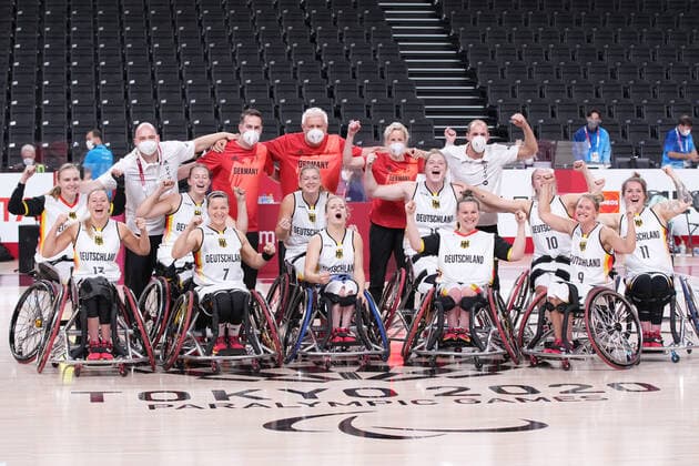 Women s Germany team (GER), AUGUST 31, 2021 - Wheelchair Basketball : Women s Quarter-final match between Germany 57-33 Spain during the Tokyo 2020 Paralympic Games at Ariake Arena in Tokyo, Japan. Noxthirdxpartyxsales  (168235305)