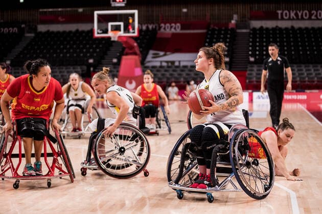 Tokyo 2020 Paralympic Games Wheelchair Basketball , 31 08 2021 TOKYO, JAPAN 31 August Wheelchair Basketball, Quarterfinal Germany vs Spain Women, on Day 7 of the Tokyo 2020 Paralympic Games at Ariake Arena on 31 08 2021 in Tokyo Japan Maya Lindholm 11, Germany Copyright: xBEAUTIFULxSPORTS Wunderlx