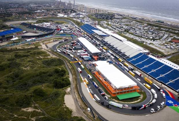 ZANDVOORT Drone photo of the build up for Formula 1 at Circuit Zandvoort, where a Formula 1 race will be held for the first time in 36 years REMKO DE WAAL xVIxANPxSportx xxANPxIVx 436576236