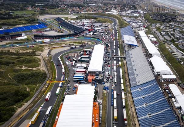 ZANDVOORT Drone photo of the build up for Formula 1 at Circuit Zandvoort, where a Formula 1 race will be held for the first time in 36 years REMKO DE WAAL xVIxANPxSportx xxANPxIVx 436576330