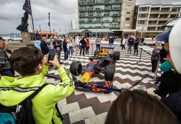 ZANDVOORT An old Max Verstappen car in the center of Zandvoort At the beginning of September, the Formula 1 race Dutch Grand Prix Zandvoort will be held at Circuit Zandvoort REMKO DE WAAL xVIxANPxSportx xxANPxIVx 436578371
