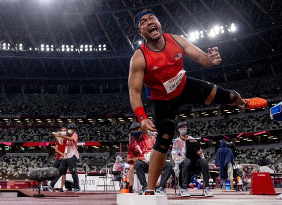 August 31, 2021, Tokyo, Japan: Muhammad Ziyad Zolkefli MAS competes in the Men s Shot Put F20 Athletics Final at the Olympic Stadium. Tokyo 2020 Paralympic Games. Tokyo Japan - ZUMAz03_ 20210831_swp_z03_120 Copyright: xOISx