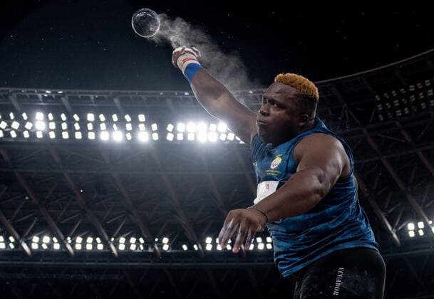 August 31, 2021, Tokyo, Japan: Jordi Patricio Congo Villalba ECU competes in the Men s Shot Put F20 Athletics Final at the Olympic Stadium. Tokyo 2020 Paralympic Games. Tokyo Japan - ZUMAz03_ 20210831_swp_z03_093 Copyright: xOISx