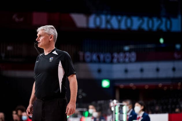 Tokyo 2020 Paralympic Games Wheelchair Basketball , 01 09 2021 TOKYO, JAPAN 01 September Wheelchair Basketball, Quarterfinals Great Britain Canada Men, on Day 8 of the Tokyo 2020 Paralympic Games at Ariake Arena on 01 09 2021 in Tokyo Japan Carsten Rehling Referee Germany Copyright: xBEAUTIFULxSPORTS Wunderlx