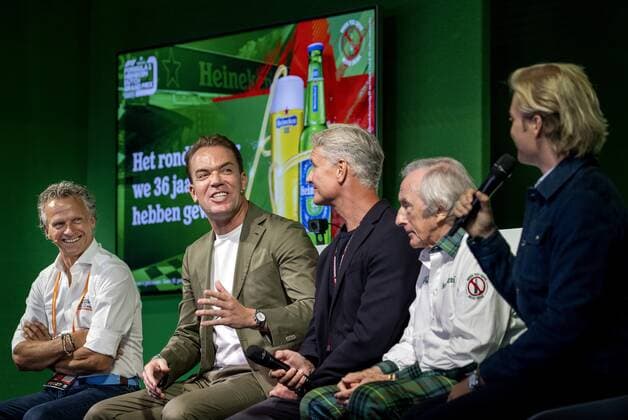 ZANDVOORT Jan Lammers, Robert Doornbos, David Coulthard, Sir Jackie Stewart and Nico Rosberg during the press conference For the first time in 36 years, the Formula 1 race Dutch Grand Prix Zandvoort will be held at Circuit Zandvoort KOEN VAN WEEL xVIxANPxSportx xxANPxIVx 436621800