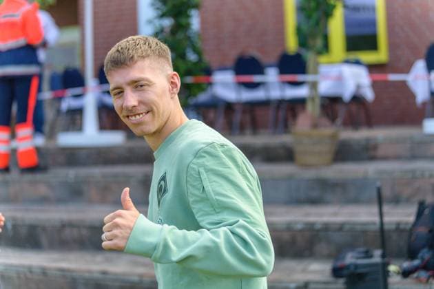 GER, 2 FBL, FSP, SV Werder Bremen GER vs Heracles Almelo NED 01 09 2021, Amasyaspor, Lohne, GER, 2 FBL, FSP, SV Werder Bremen GER vs Heracles Almelo NED in picture shows Mitchell Weiser Werder Bremen 08 nordphotoxGmbHxx xKokenge nph00001