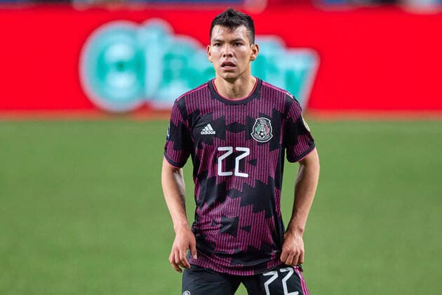 DENVER, CO - JUNE 06: Mexico forward Hirving Lozano (22) looks on in action during the CONCACAF Nations League finals between Mexico and the United States on June 06, 2021, at Empower Field at Mile High in Denver, CO. (Photo by Robin Alam Icon Sportswire) SOCCER: JUN 06 Concacaf Nations League Final - Mexico v United States Icon1642106060438