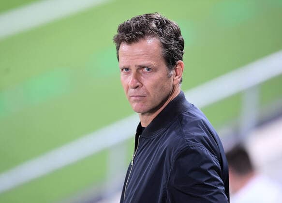 FOOTBALL INTERNATIONAL QUALIFICATION World Cup 2022 Qatar in St Gallen Group J Lichtenstein Germany 02 09 2021 team manager Oliver Bierhoff Germany pensive