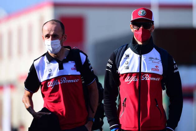 Formula 1 - Dutch Grand Prix - Driver Arrival Antonio Giovinazzi and Robert Kubica of Alfa Romeo Racing ORLEN and arrive in to the paddock during free practice of Dutch Grand Prix, 13th round of Formula 1 World Championship, WM, Weltmeisterschaft in CM.com Circuit Zandvoort, North Holland, Netherlands, 2 September 2021 Zandvoort North Hollan Netherlands diodato-notitle210903_npY8U  Copyright: xAndreaxDiodatox