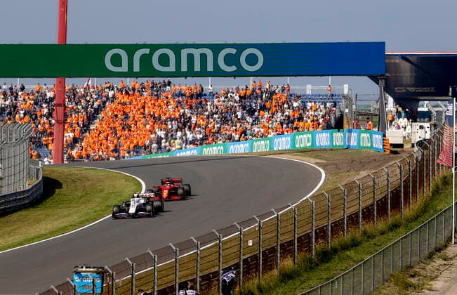 47 Mick Schumacher GER, Haas F1 Team , 16 Charles Leclerc MON, Scuderia Ferrari Mission Winnow , F1 Grand Prix of the Netherlands at Circuit Zandvoort on September 3, 2021 in Zandvoort, Netherlands Photo by HOCH ZWEI Zandvoort Netherlands