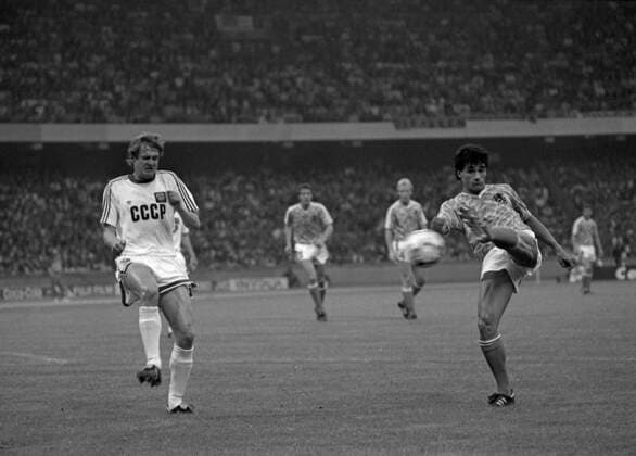 6578386 25.06.1988 1988 UEFA European Football Championship held in West Germany from June 10-25, 1988. The final match between the Soviet Union and the Netherlands. Utkin 1988 European Football Championship 