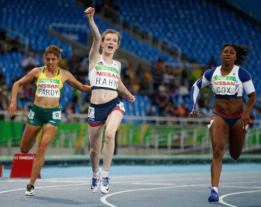 September 9, 2016 - Rio de Janeiro, Brazil - Sophie Hahn GBR wins the Gold Medal and her team mate Kadeena Cox takes the Bronze Medal in the Women s 100m - T38 Final at the Olympic Stadium. The Paralympic Games, Rio de Janeiro, Brazil, Friday 9th September 2016. (Photo: Simon Bruty). Rio de Janeiro Brazil - ZUMAz03_ 20160909_skp_z03_519 Copyright: xOISx