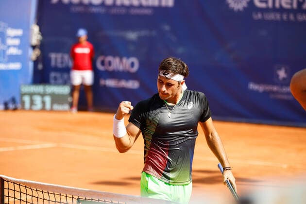 Gian Marco Moroni from Italy during ATP, Tennis Herren Challenger 2021 - Citta di Como, Tennis Internationals in Como, Italy, September 03 2021  Copyright: xRobertaxCorradinx xIPAx xx 0