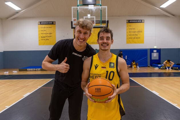 Jekabs Beck Tigers Tuebingen, 15 , Gianni Otto Tigers Tuebingen, 10 ¨¨Tigers Tuebingen vs PS Karlsruhe Lions, 2 basketball, Bundesliga, Pro A, Barmer 2 basketball, test game, season 2021 2022, 03 09 2021, ¨¨ Tigers Tuebingen PS Karlsruhe Lions, 2 basketball, 2 Bundesliga, Barmer 2 basketball, test game, season 2021 2022, 03 09 2021 Tuebingen. Copyright: xDennisxDuddek xEibnerxPressefotoxInfo:x0172x837x4655x EP_DDK