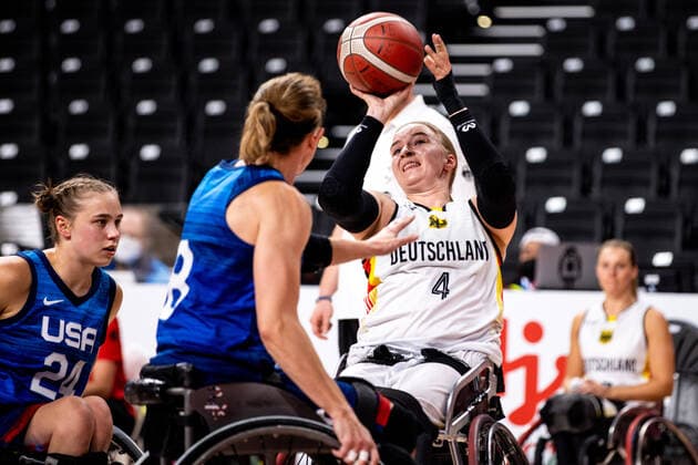PARALYMPICS - Paralympic Summer Games Tokyo 2020 TOKYO,JAPAN,04.SEP.21 - PARALYMPICS, WHEELCHAIR BASKETBALL - Paralympic Summer Games Tokyo 2020, ladies, bronze medal, Germany vs USA. Image shows Mareike Miller (GER).  GEPAxpictures xMaticxKlansek