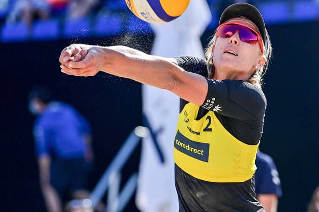 German Beach Volleyball Championships, Timmendorfer Strand, 04 09 2021 beach volleyball, beach volleyball, German Championships, win in semifinals, Karla Borger 2 , Copyright: xBEAUTIFULxSPORTS TomxBlochx