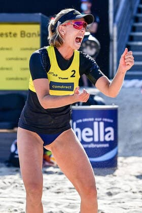 German Beach Volleyball Championships, Timmendorfer Strand, 04 09 2021 beach volleyball, beach volleyball, German Championships, win in semifinals, Karla Borger 2 , Copyright: xBEAUTIFULxSPORTS TomxBlochx